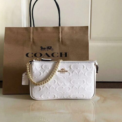 WhatsApp Image 2025-08-08 at 7.18.16 PM Coach Embossed White Shoulder Bag (With Box)