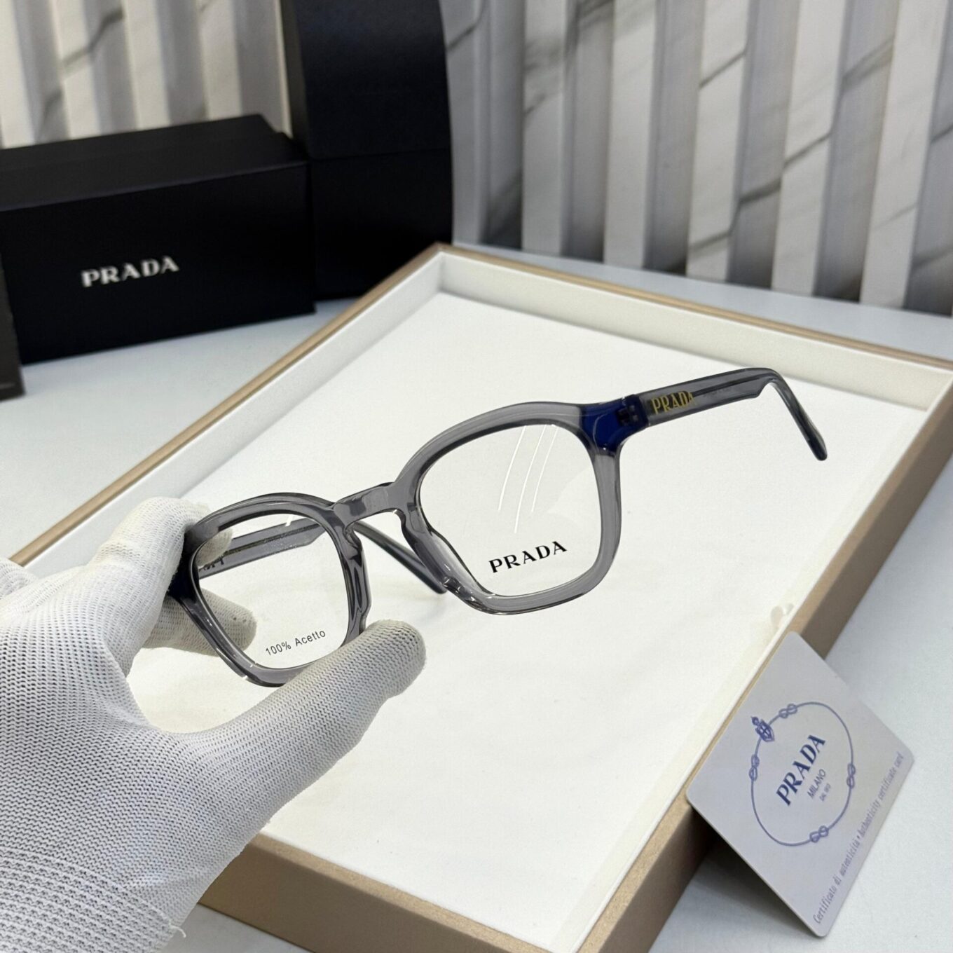 Prada Unisex Grey Optical Frame