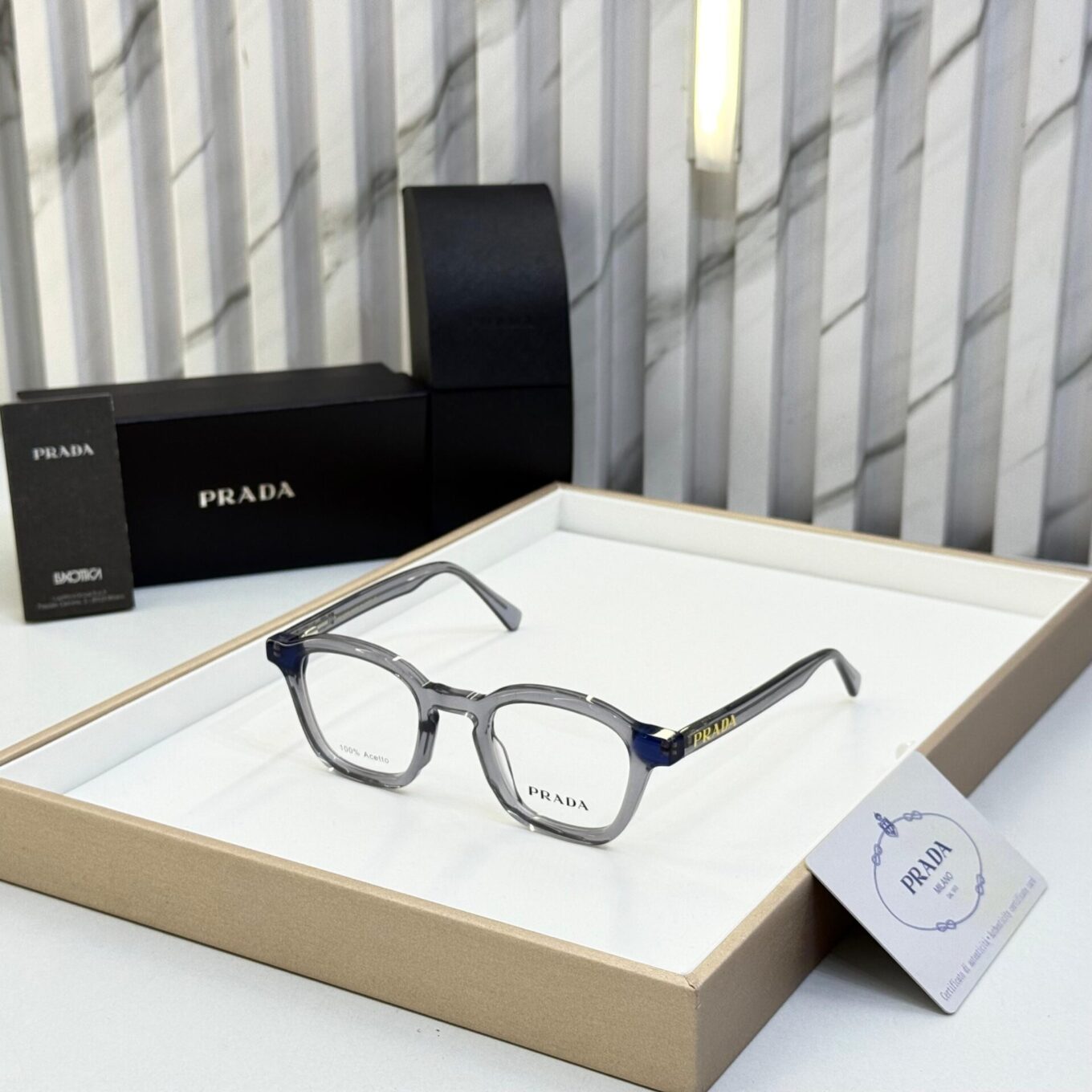 Prada Unisex Grey Optical Frame