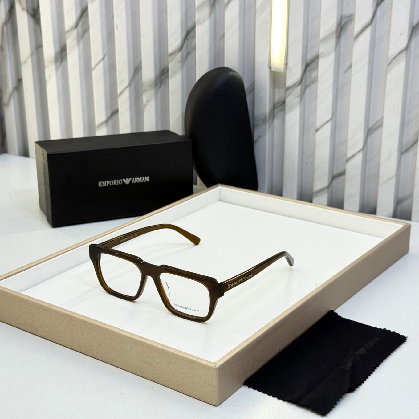 Emporio Armani Elegant Full Rim Frame Unisex Eyeglasses