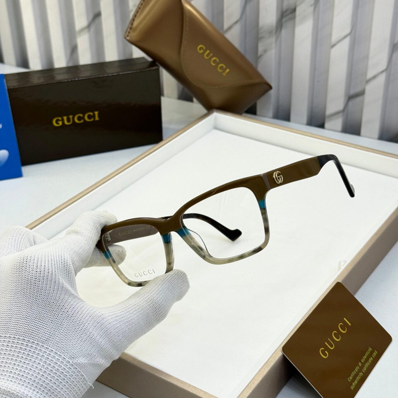 Gucci Rectangle Unisex Eyeglass