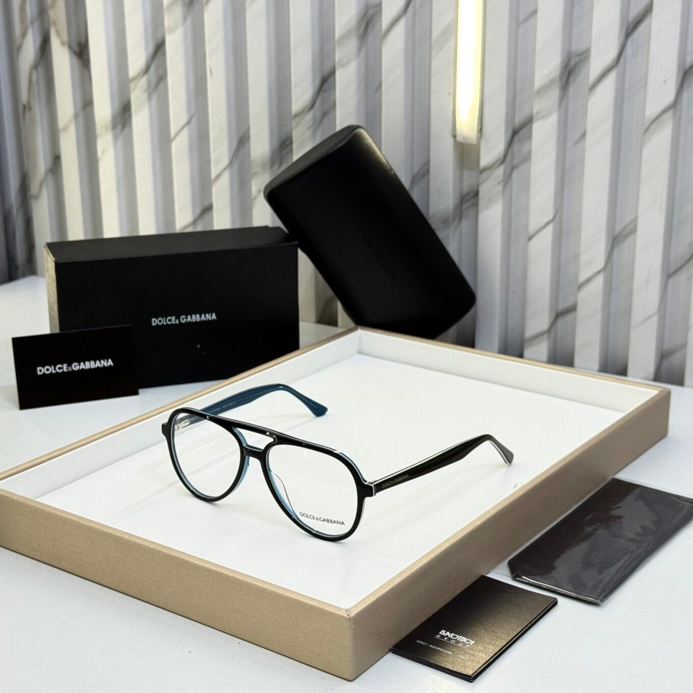 Dolce & Gabbana Aviator Men Eyeglasses