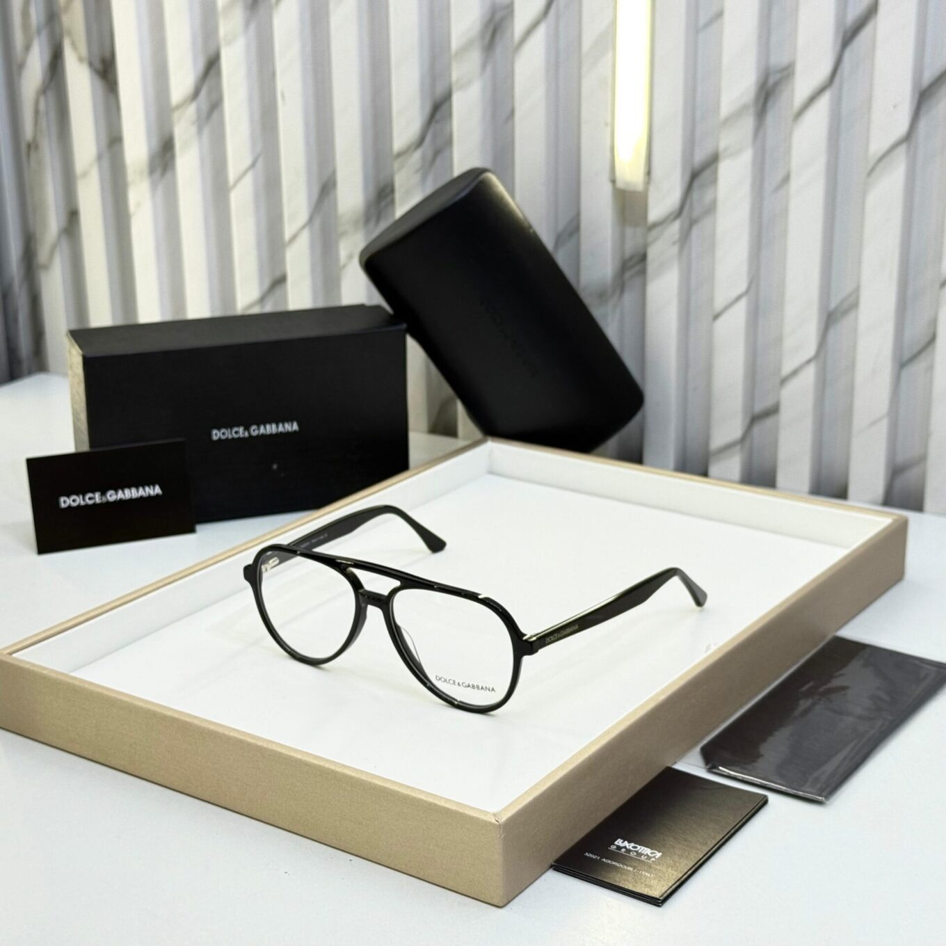 Dolce & Gabbana Aviator Men Eyeglasses