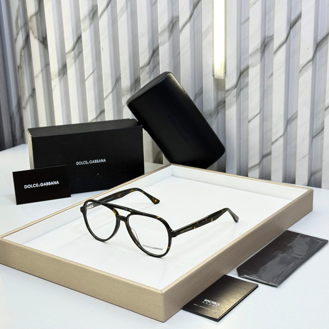 Dolce & Gabbana Aviator Men Eyeglasses