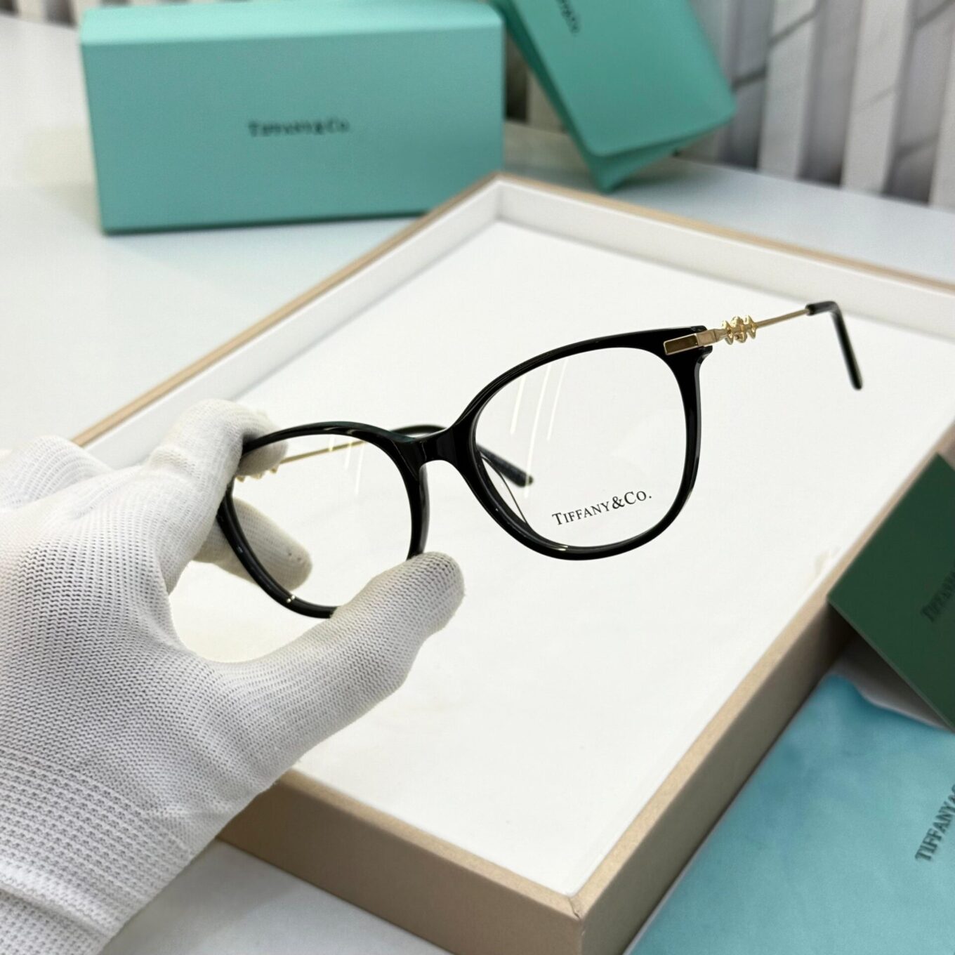 Tiffany & Co. Round Black Women's Eyeglasses