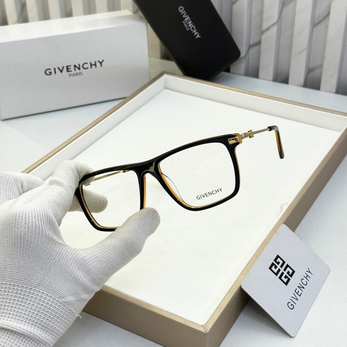 Givenchy Rectangle Unisex  Eyeglasses