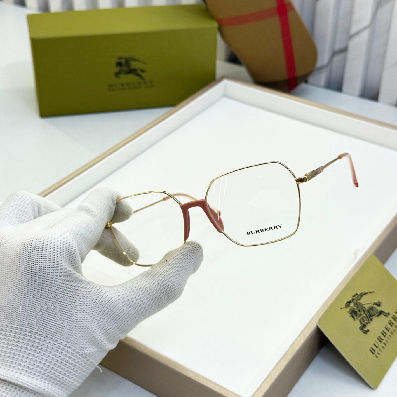 Burberry Hexagon Unisex Eyeglasses