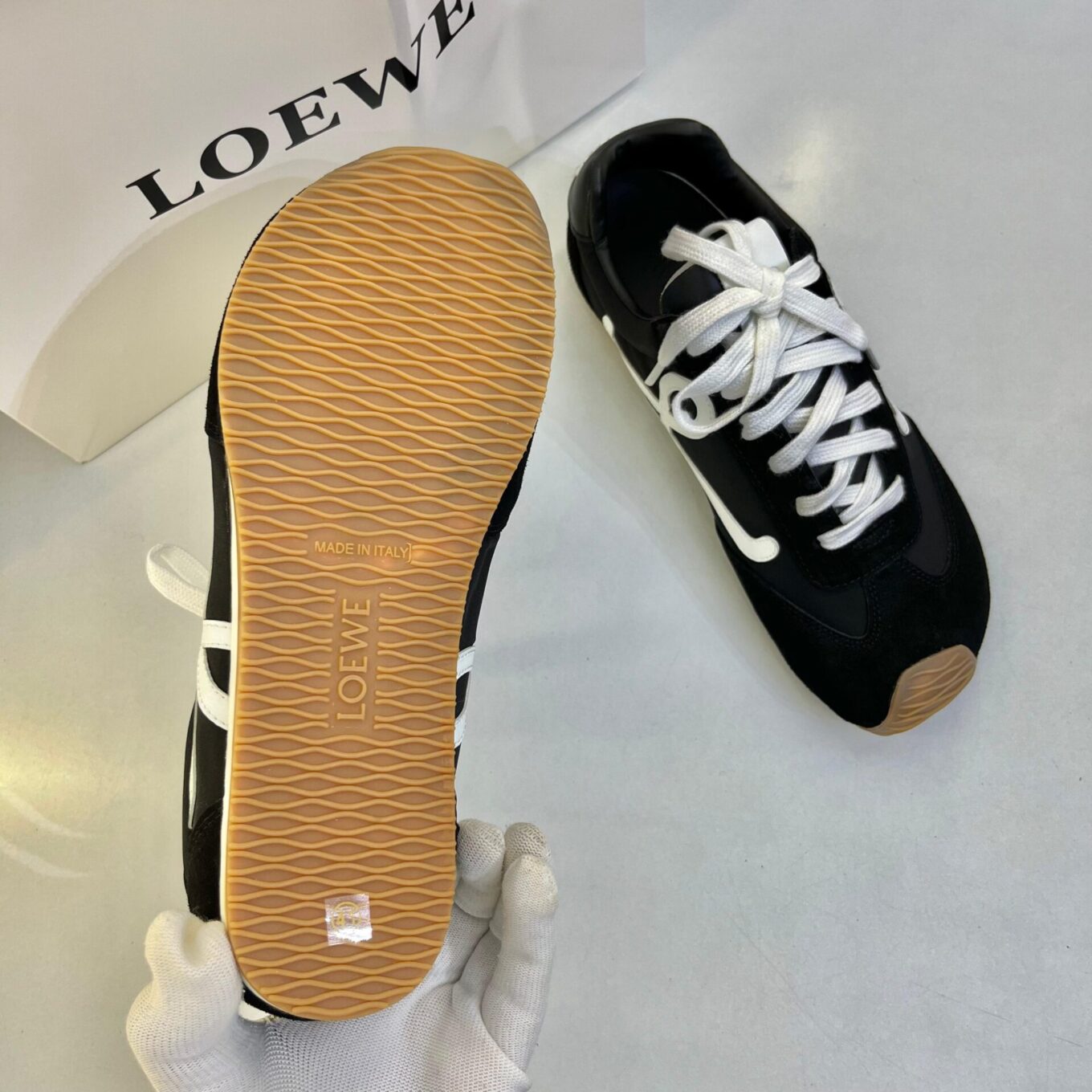 WhatsApp Image 2025-08-20 at 4.55.24 PM (1) Loewe Ballet Black Sneaker