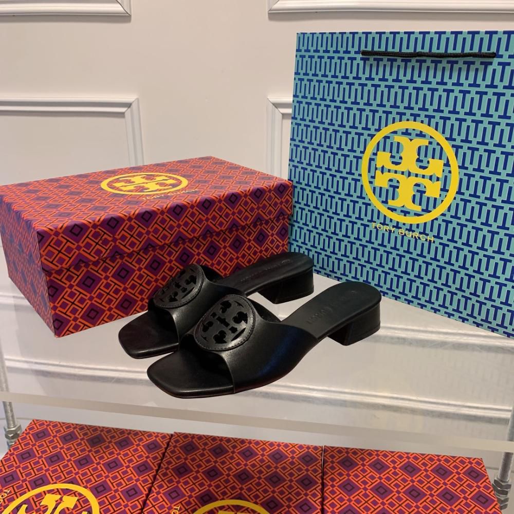 Tory Burch Bombe Miller Black Sandal