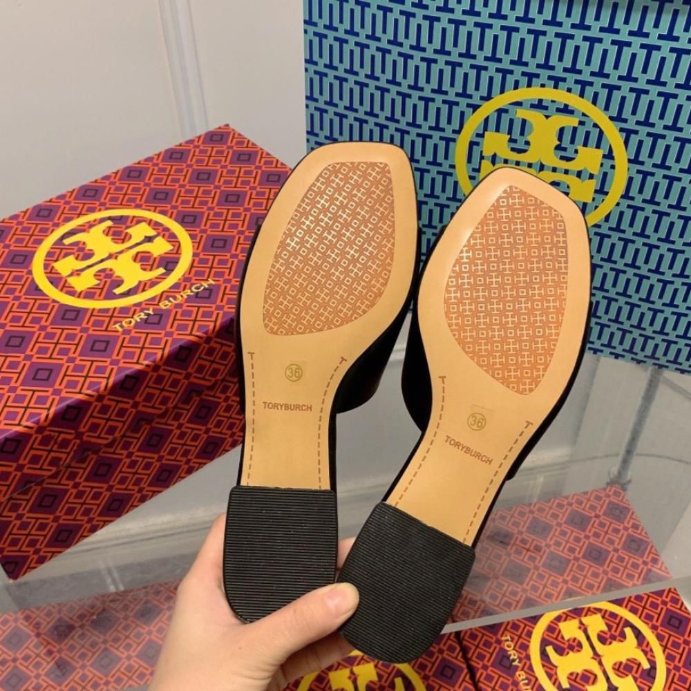 Tory Burch Bombe Miller Black Sandal