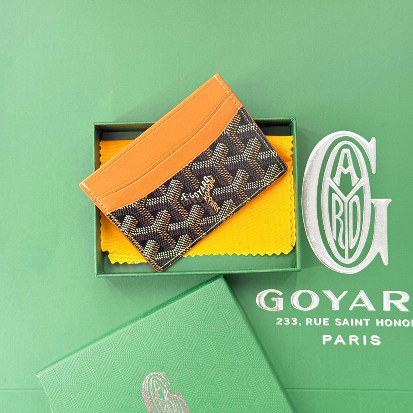 Goyard Saint Sulpice Brown Color Card Holder Wallet (With Box)