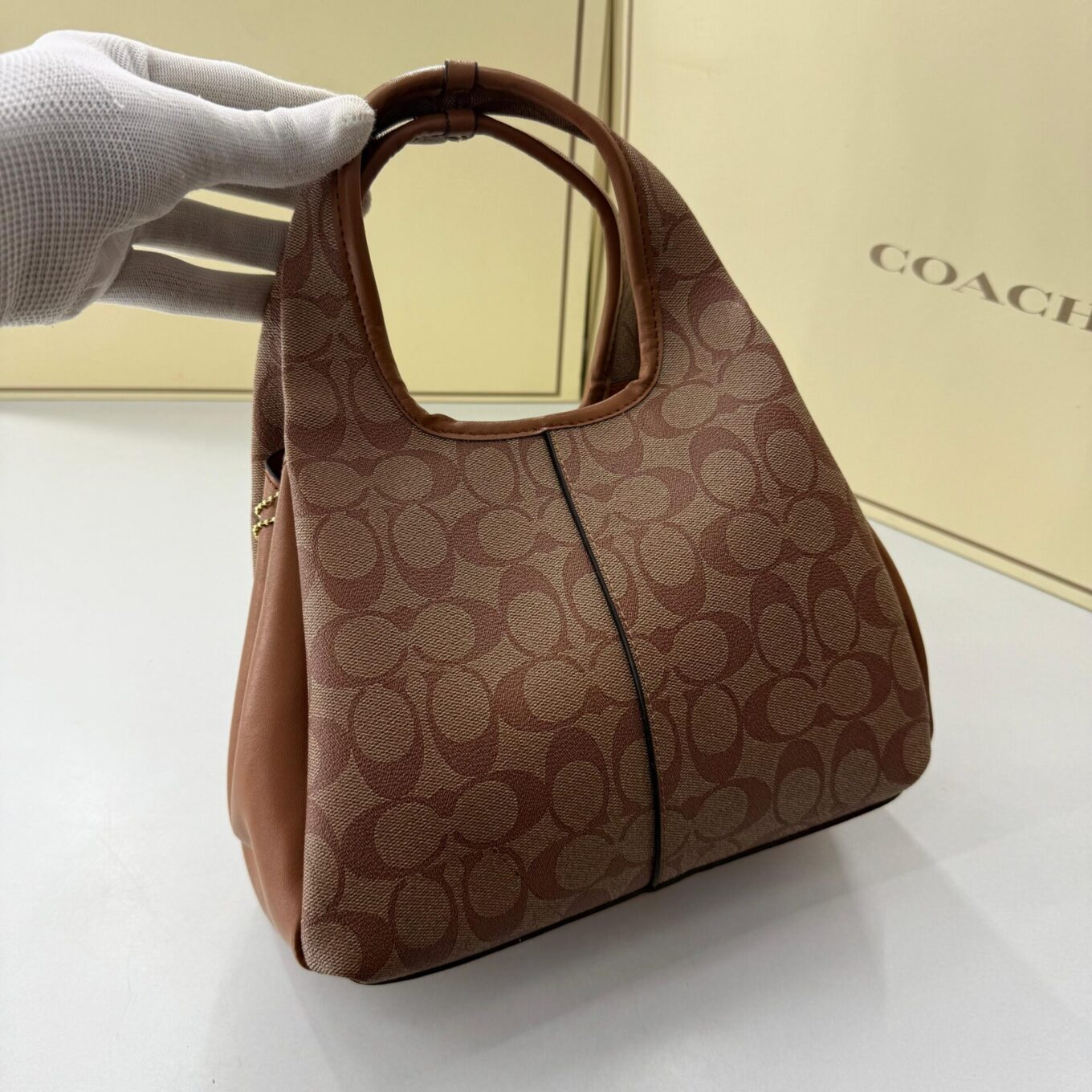WhatsApp Image 2025-08-24 at 2.28.10 PM Coach Lana Coach Print Brown Color Shoulder Bag (With Box)
