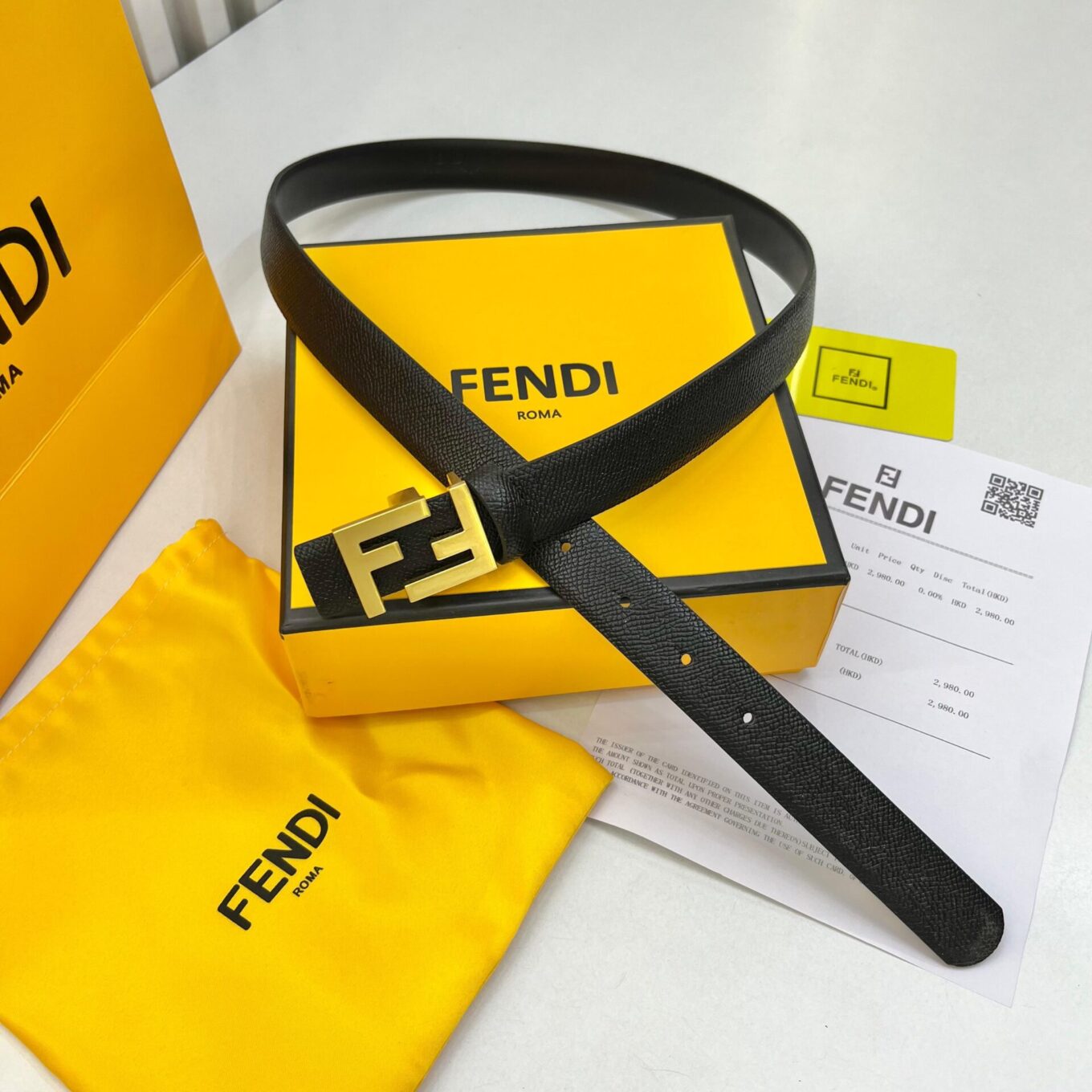 WhatsApp Image 2025-08-26 at 11.03.38 AM Fendi Black FF Logo Belt