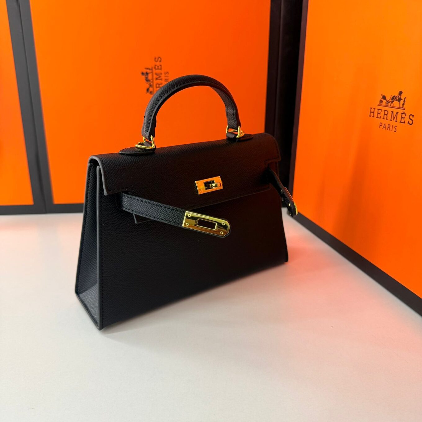 Hermes Kelly Mini Black Handbag