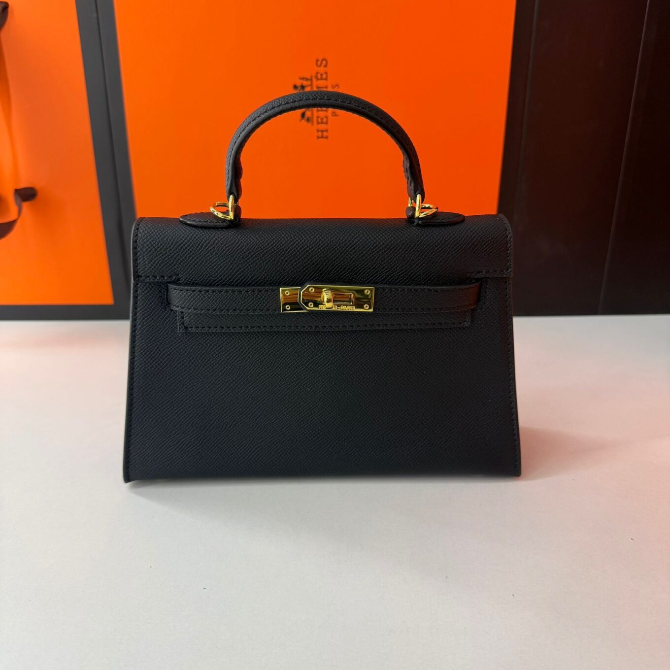 Hermes Kelly Mini Black Handbag