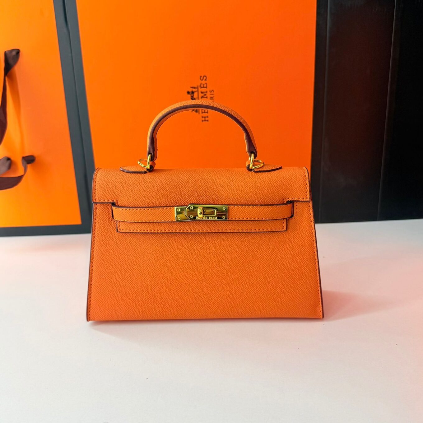 Hermes Kelly Mini Orange Handbag