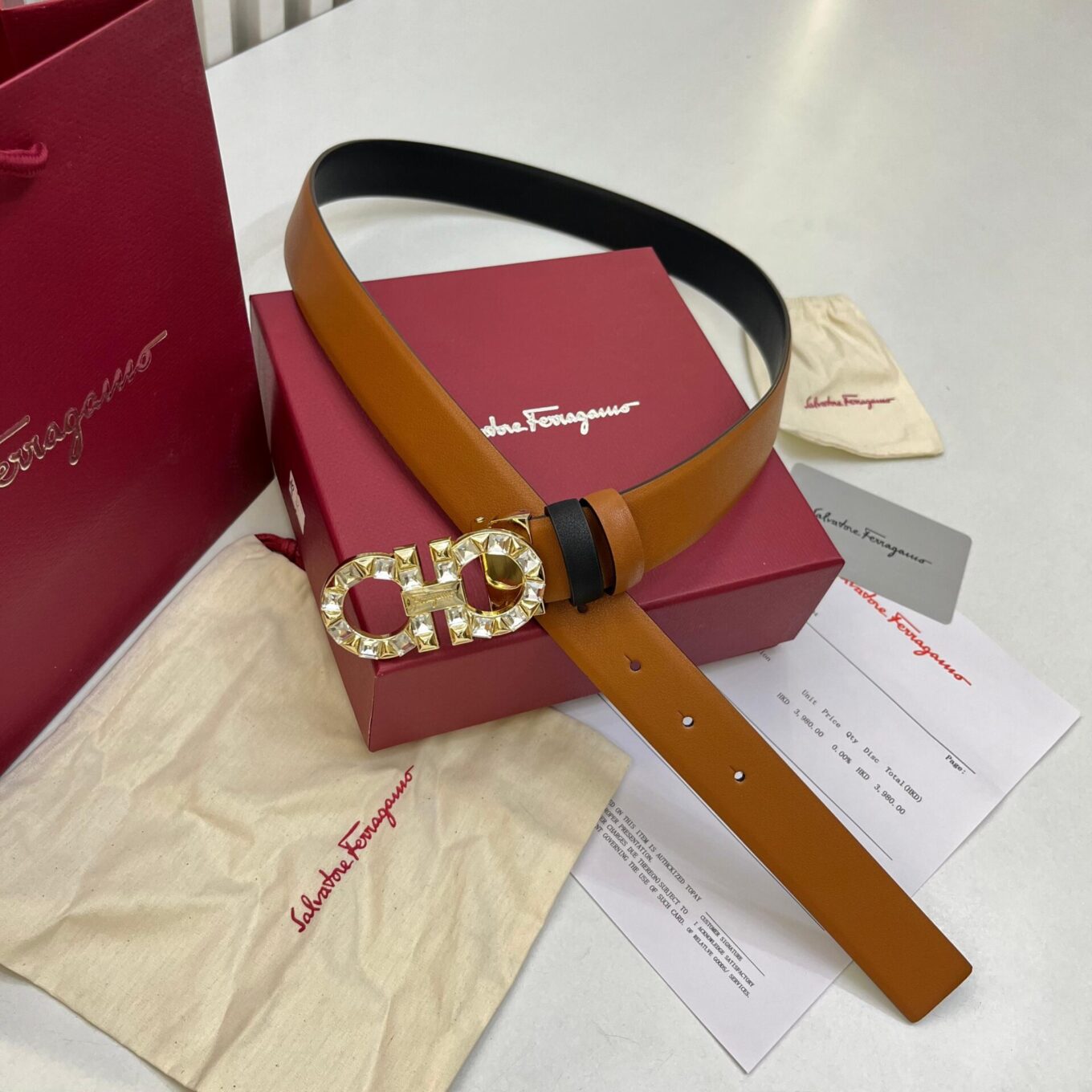 WhatsApp Image 2025-08-26 at 12.17.38 AM Salvatore Ferragamo Women’s Reversible Gancini Studded Buckle Belt