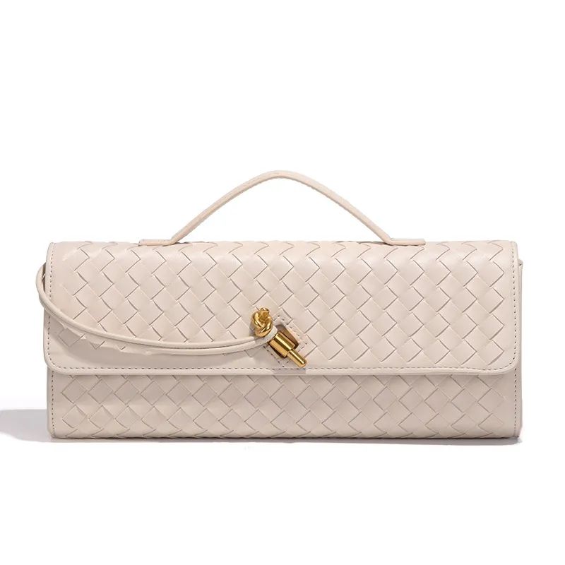 Bottega Veneta Off White Long Andiamo Clutch Bag (With Box)
