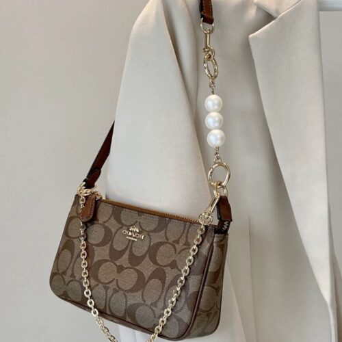 Coach Nolita 19  Apricot Brown Shoulder Bag (With Box)