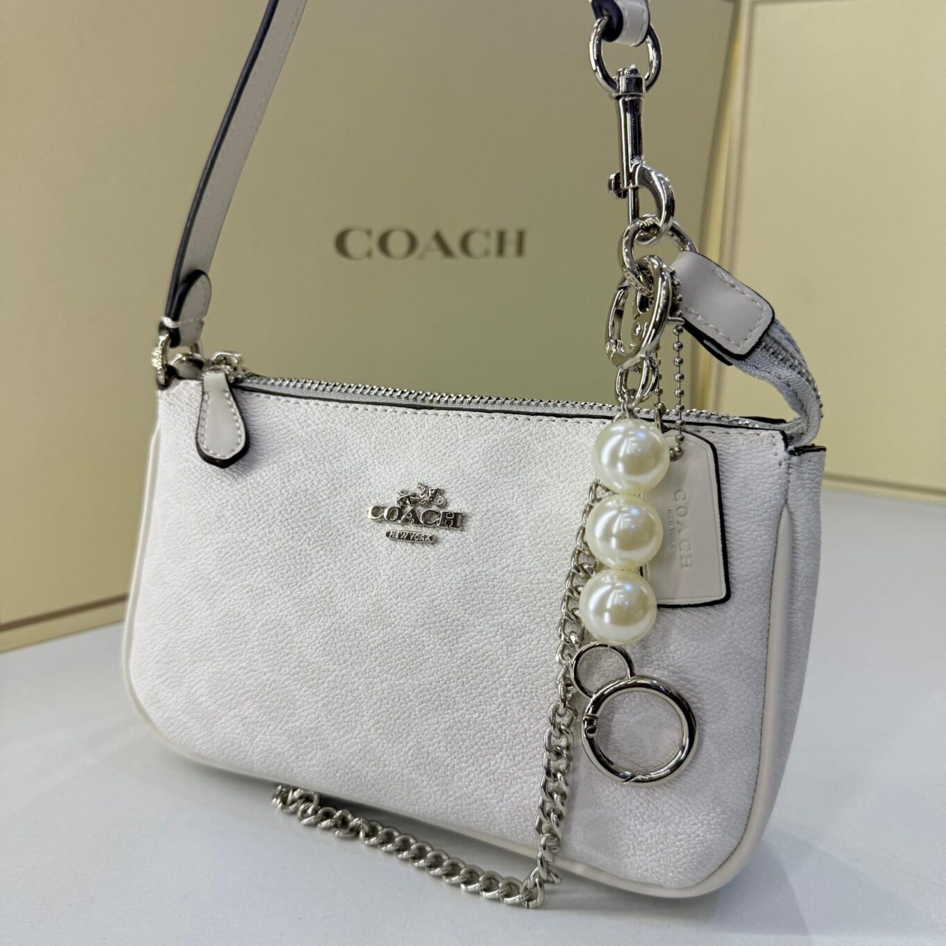 Coach Nolita 19 White Shoulder Bag (With Box)