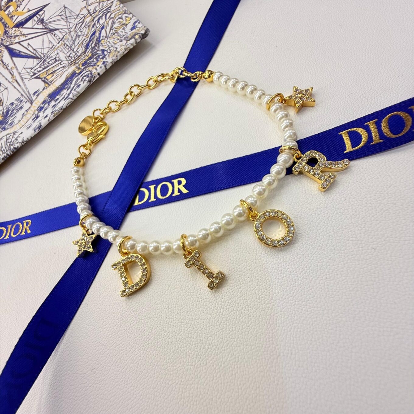 Dior Pearl Star Gold Color Women’s Bracelet