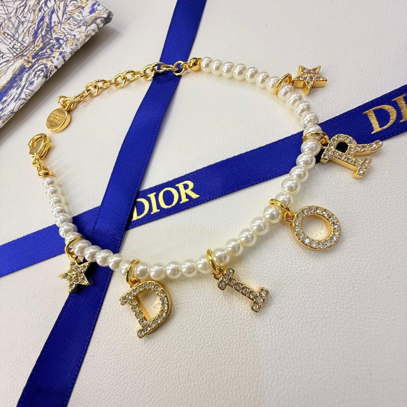 Dior Pearl Star Gold Color Women’s Bracelet
