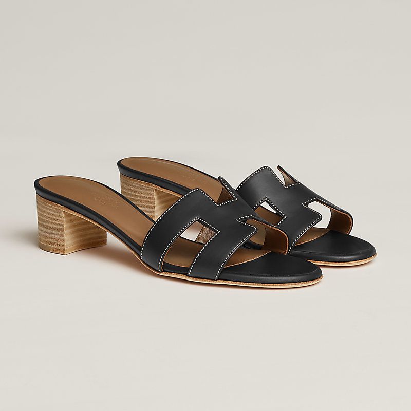 Hermes Black Oasis Sandal