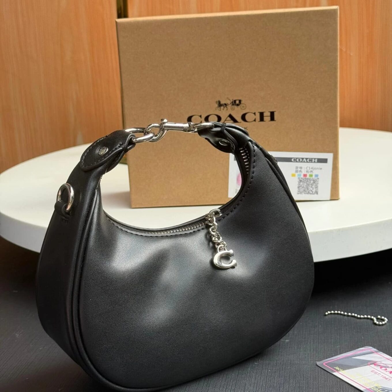 WhatsApp Image 2025-09-06 at 6.27.57 PM Coach Jonie Crossbody Sling black Bag (With Box)
