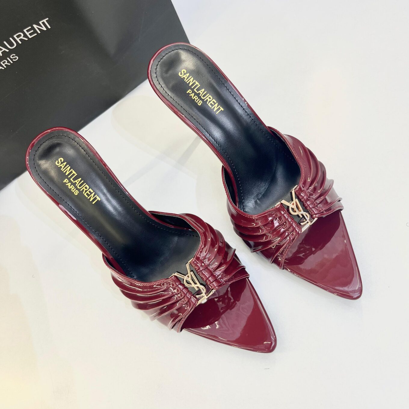 WhatsApp Image 2025-09-09 at 5.54.25 PM (2) Ysl Babylone Maroon Mules