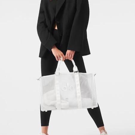 Alo Yoga Sheer White Duffle Bag