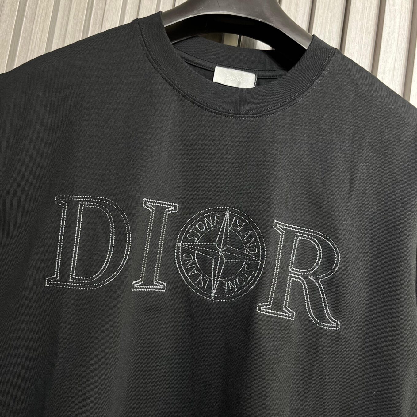 WhatsApp Image 2025-09-11 at 4.54.13 PM Dior Stone Island Black T-Shirt For Men