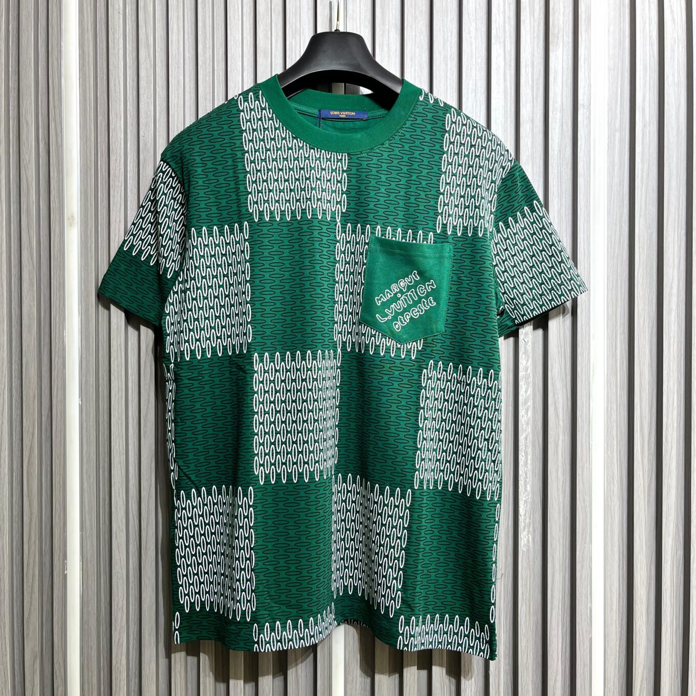 Louis Vuitton Graffic Green Tshirt For Men