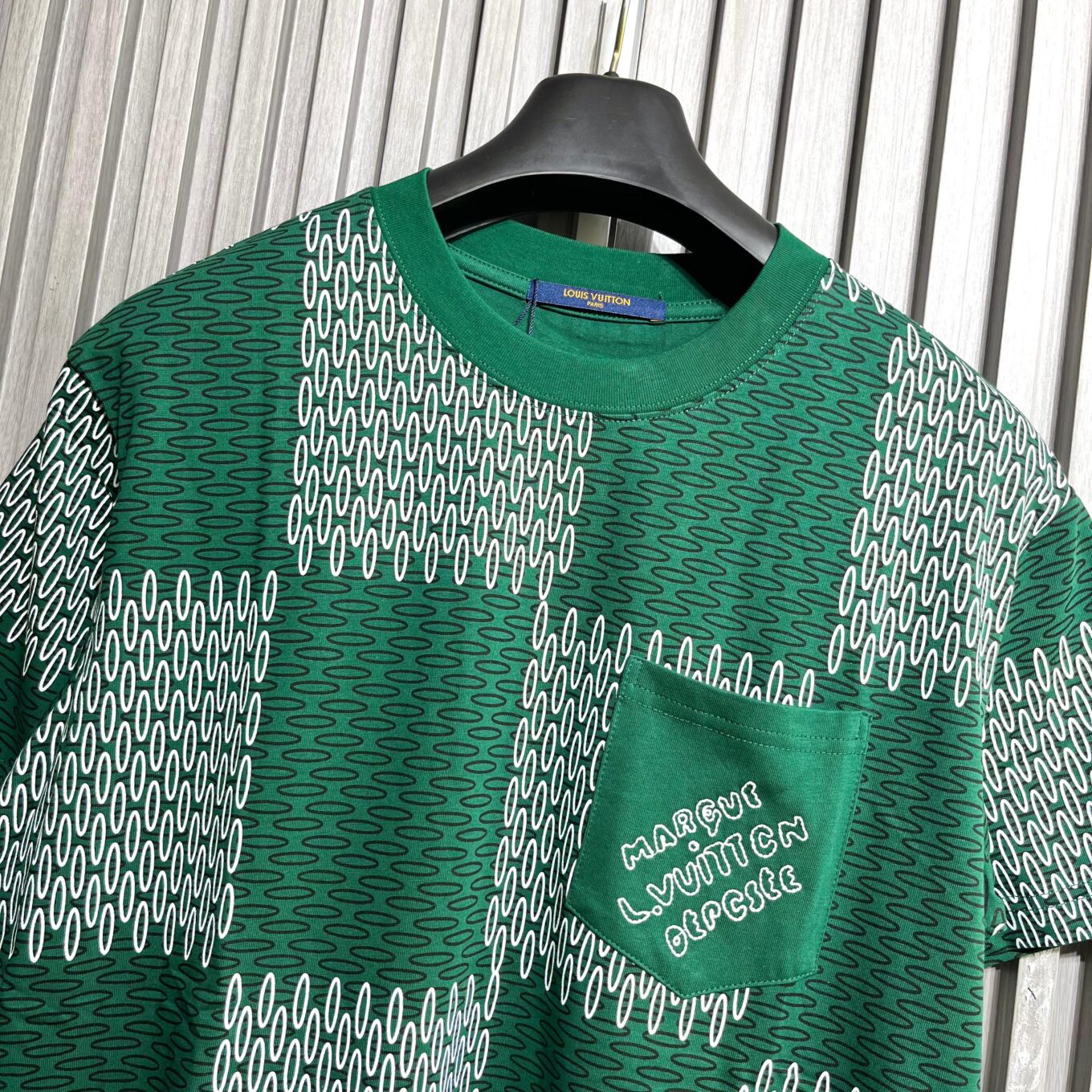 Louis Vuitton Graffic Green Tshirt For Men