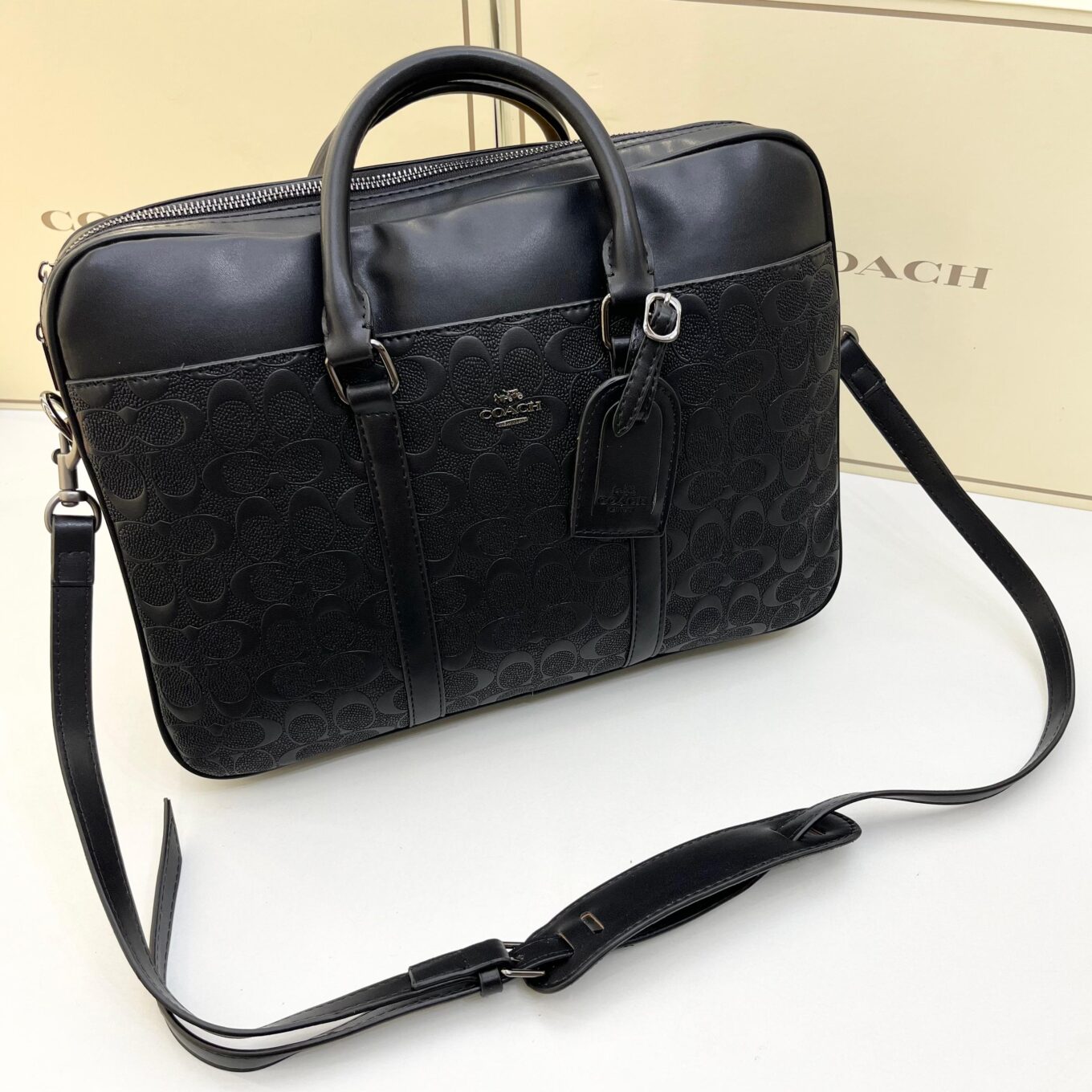 Coach Embossed Laptop Bag