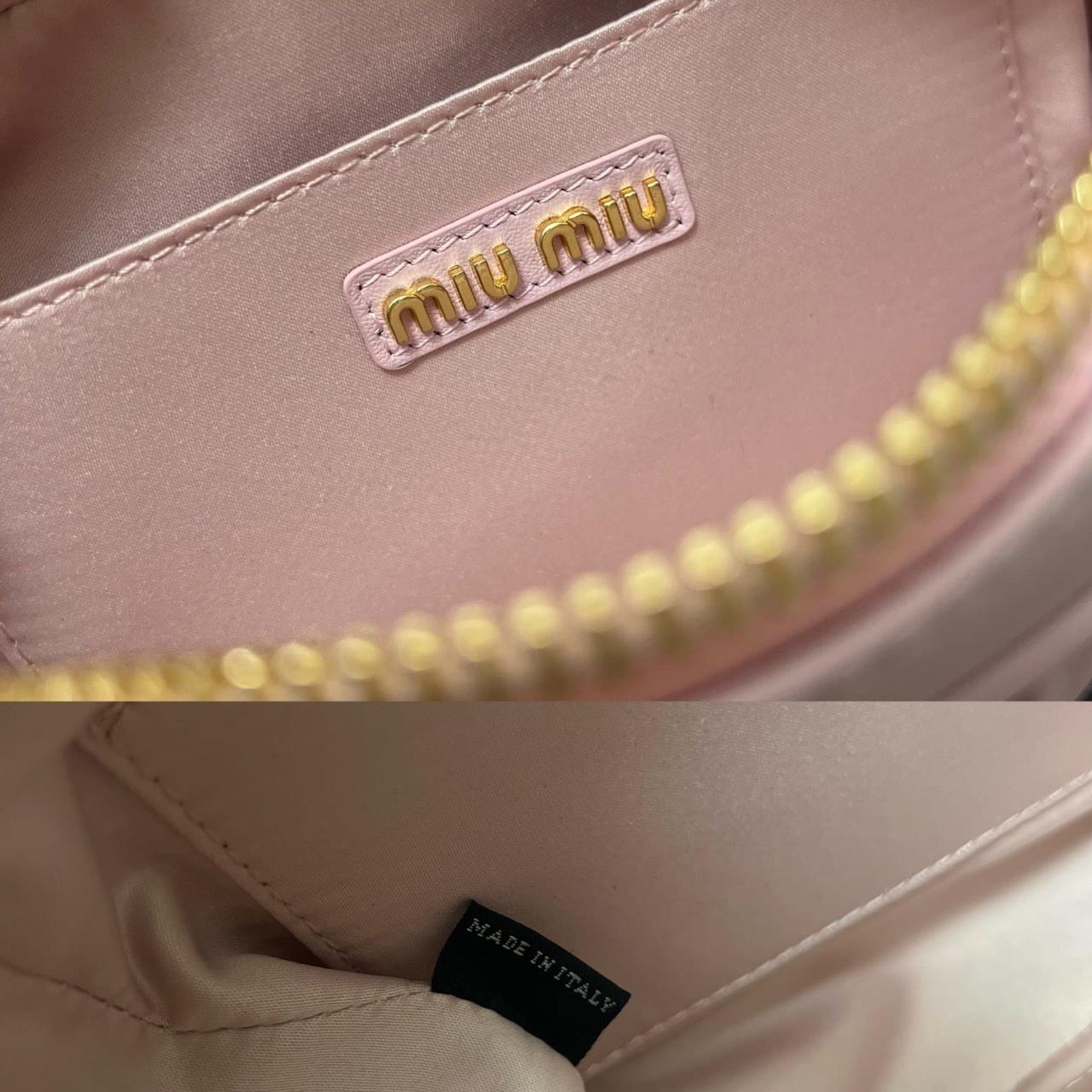 Miu Miu Arcadie Matlasse Nappa Pink Bowling Bag (With Box)