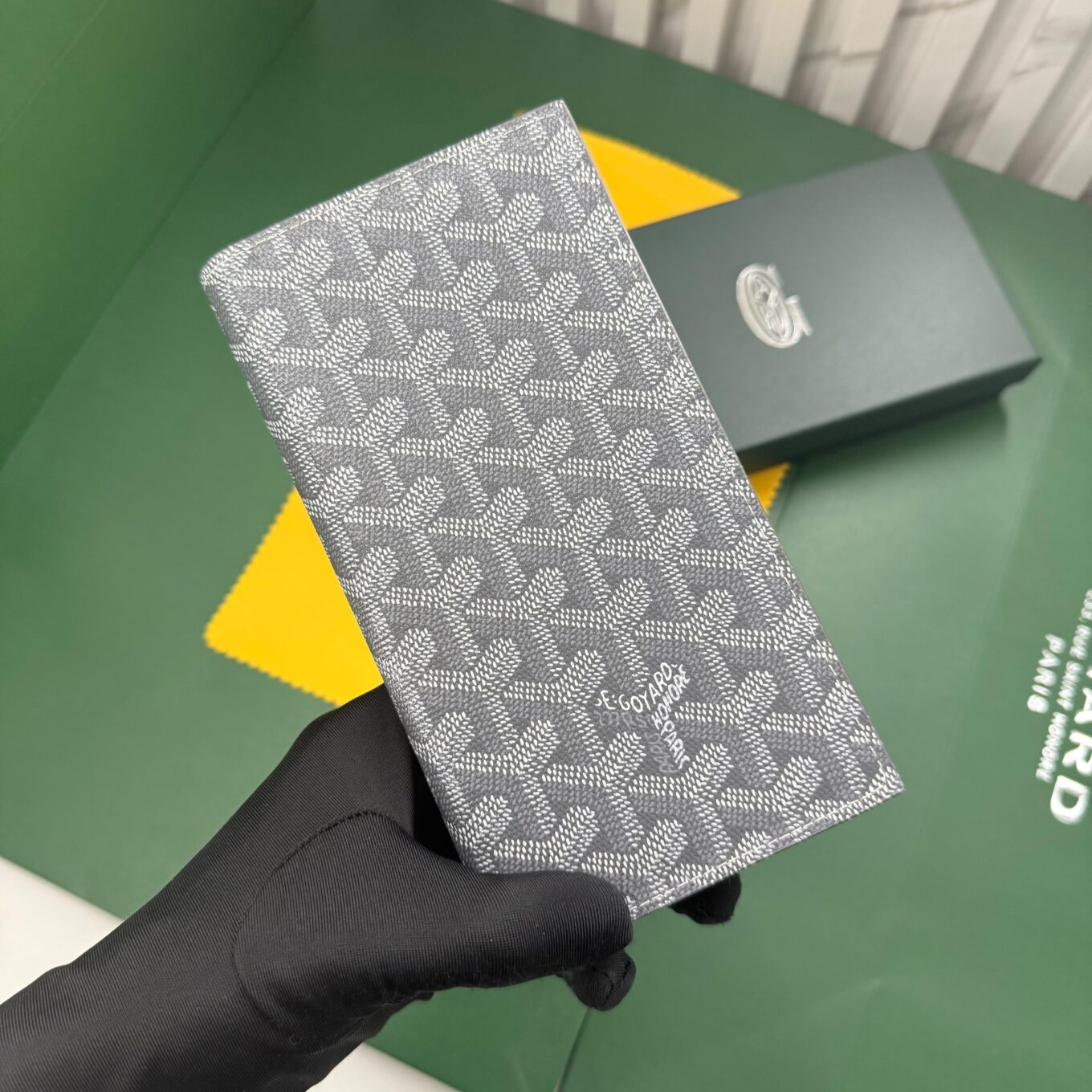 Goyard Grenelle Grey Long Premium Wallet
