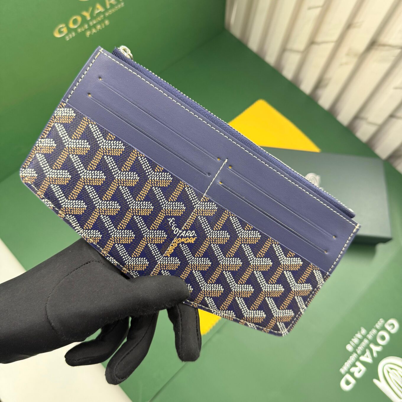 Goyard Insert Louise Blue Premium card wallet
