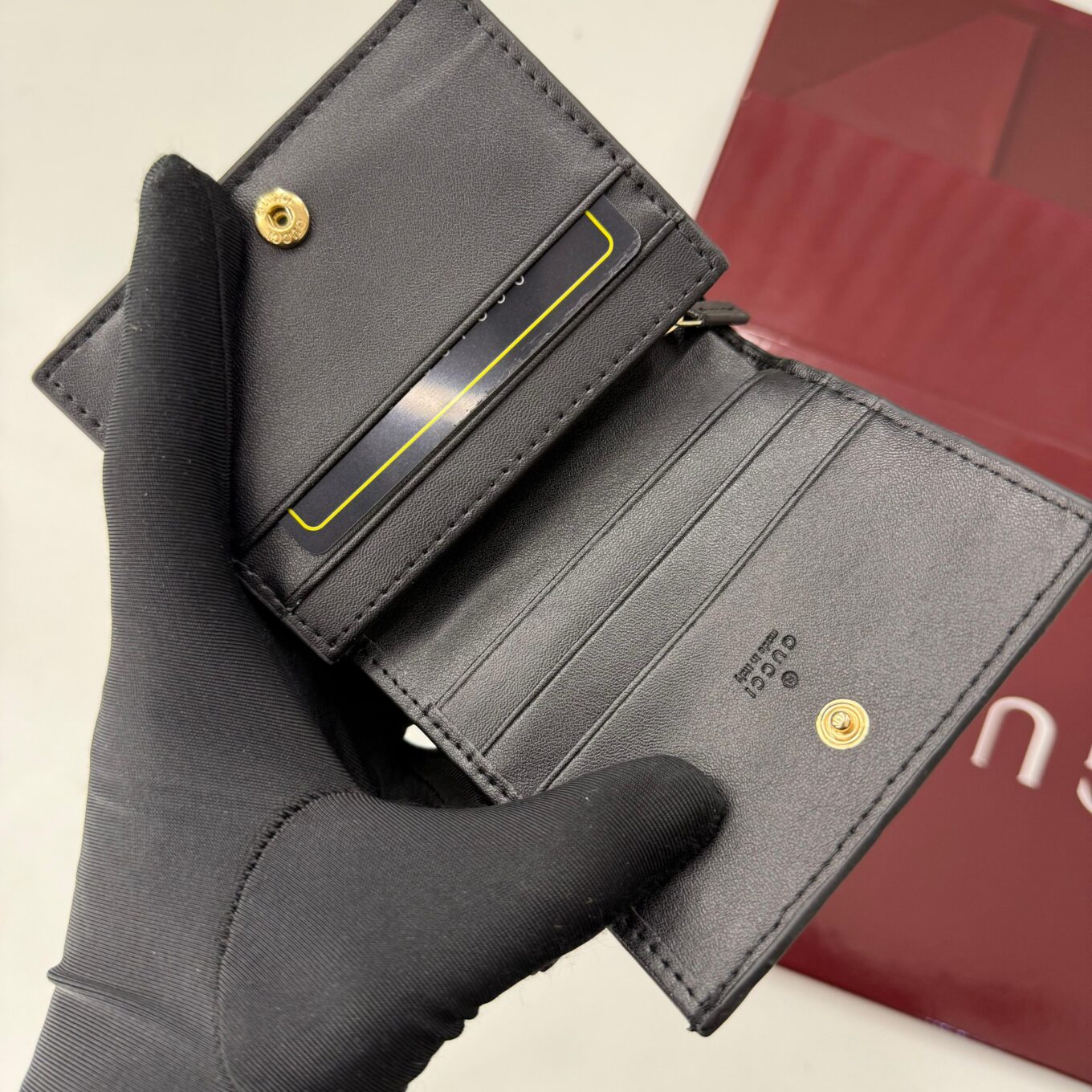 Gucci Emblem Black Bifold Wallet