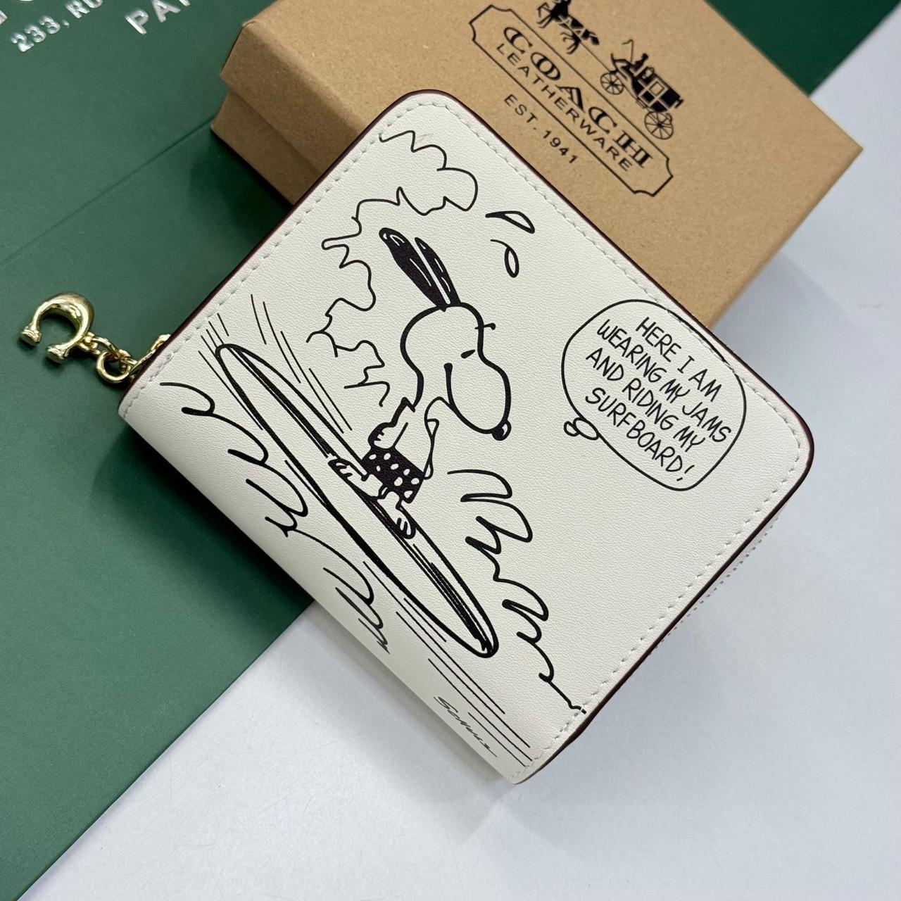 Coach X Peanuts Essential White Billfold Wallet