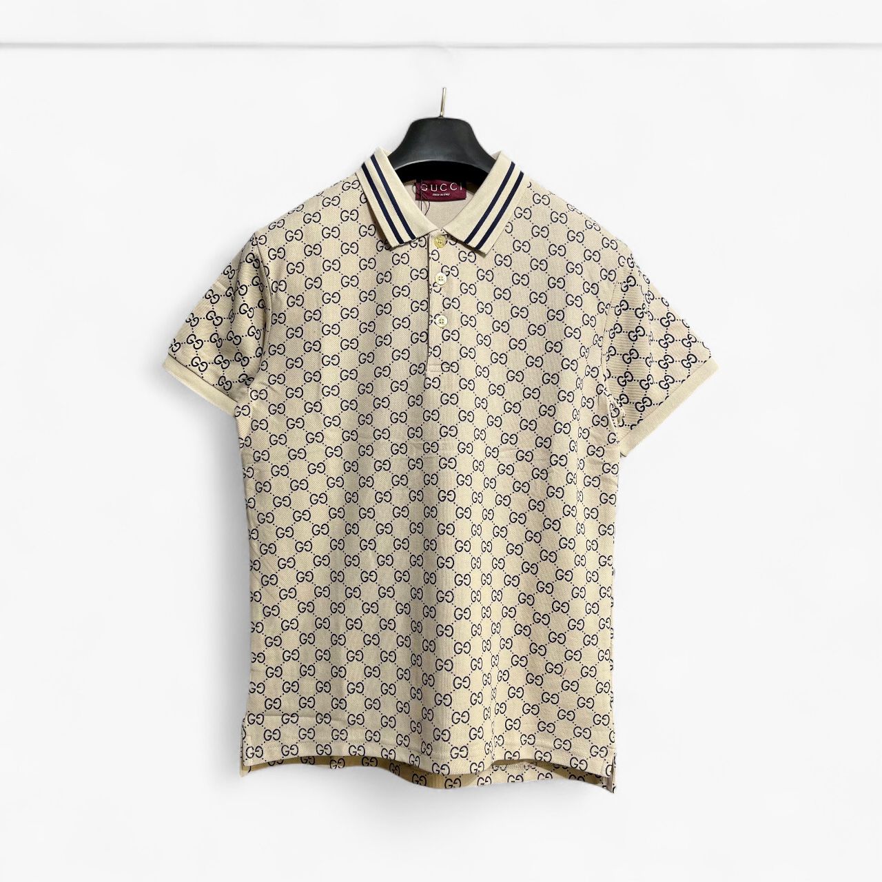 Gucci GG Monogram Khaki Polo Tshirt
