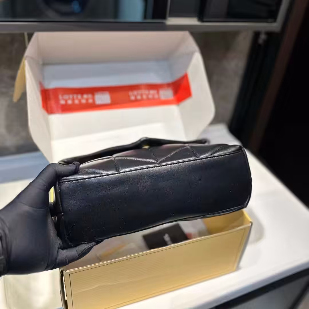 Ysl Loulou Puffer Black Premium Shoulder Bag (With Double Box)