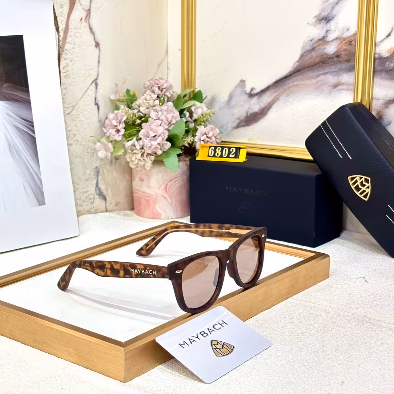 Maybach Wayfarer Tortoise Brown Sunglasses