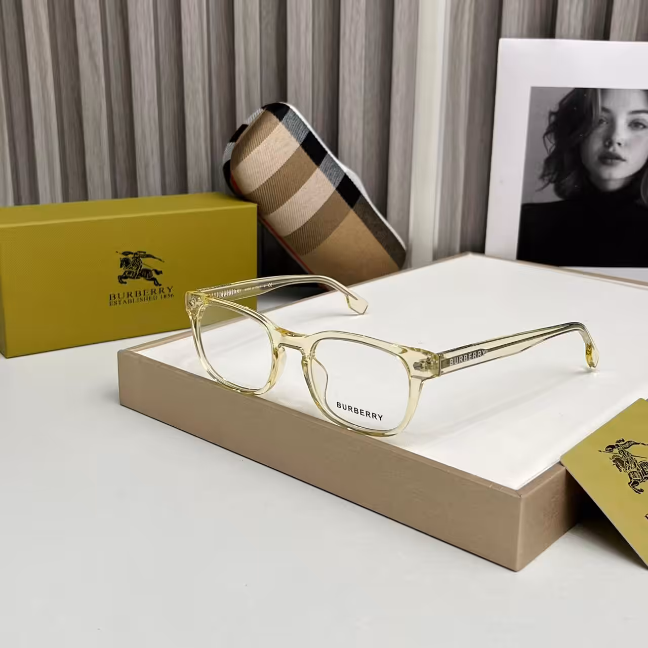 Burberry Wayfarer Transparent Womens Premium Eyeglass