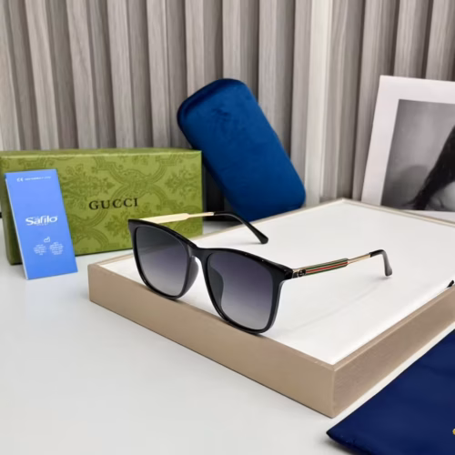 Gucci Wayfarer Black Double Shade Mens Sunglass