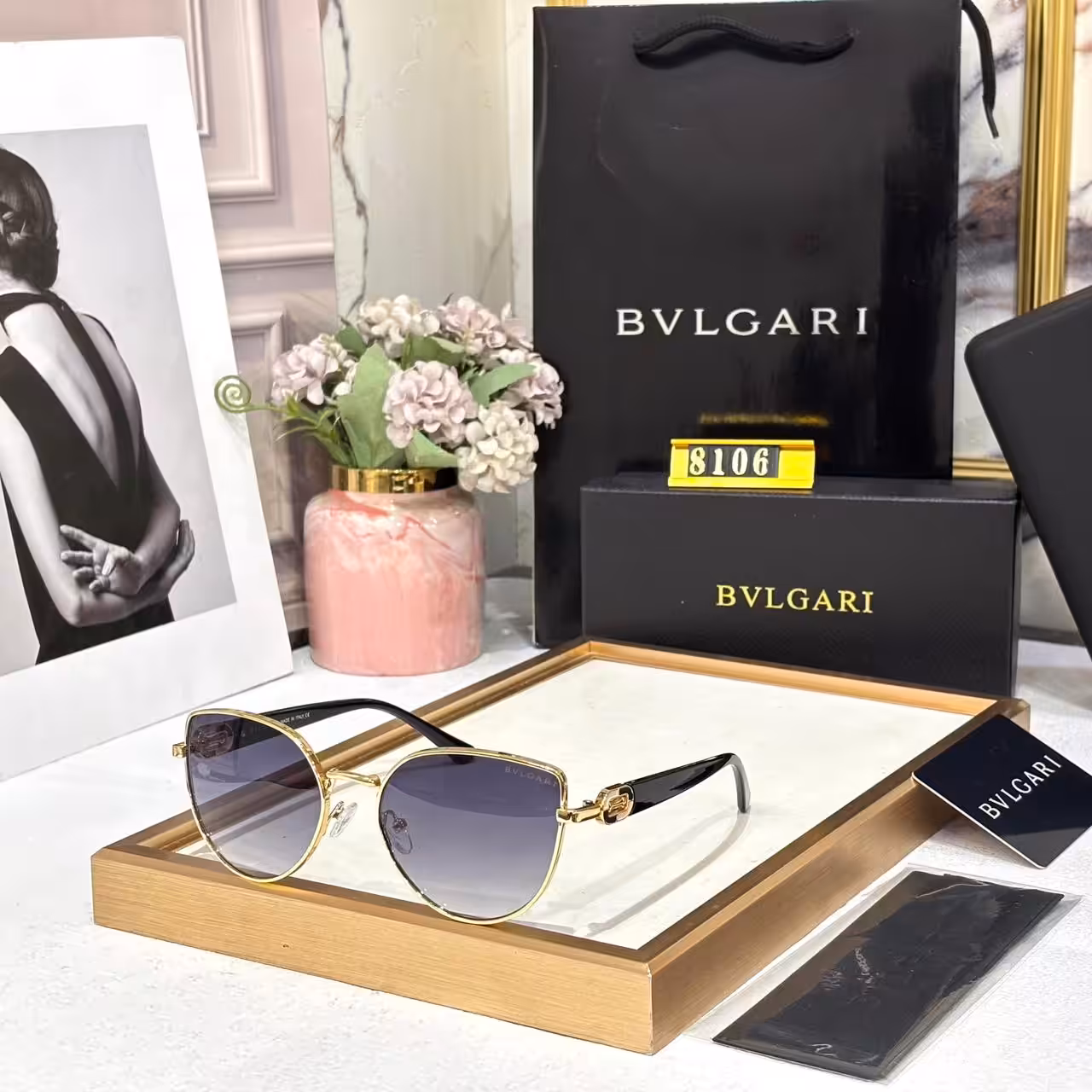 Bvlgari Cateye Indigo Tine Women’s Sunglass