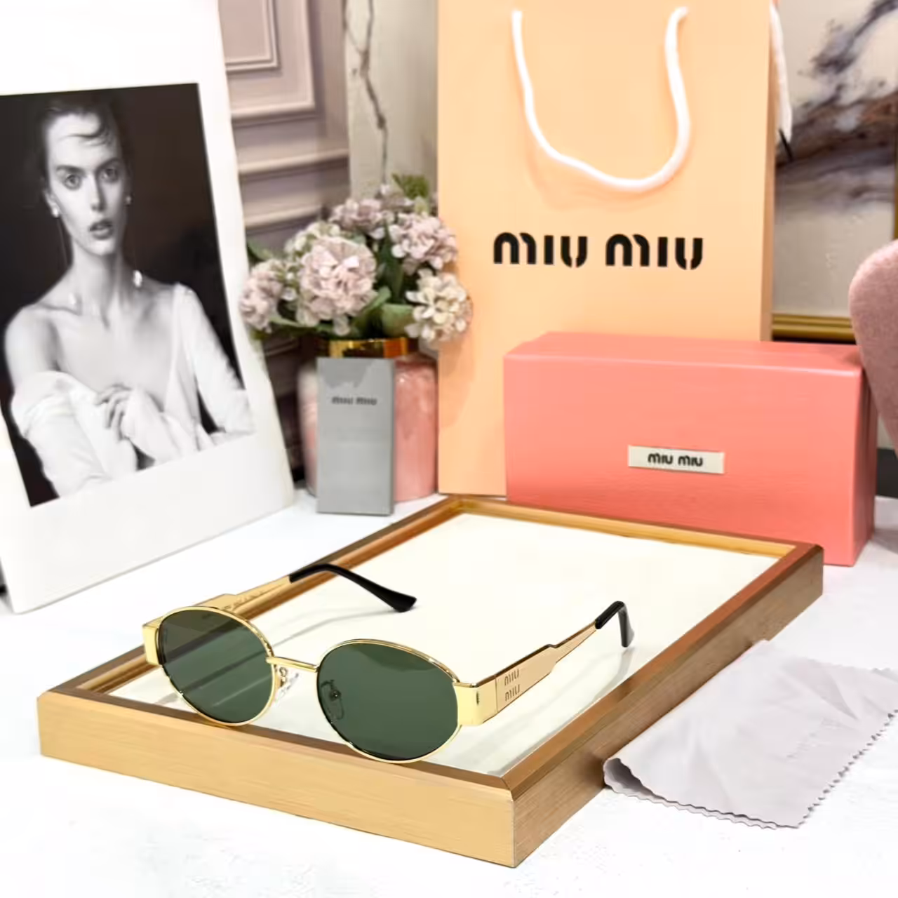 Miu Miu Oval Frame Unisex Sunglass