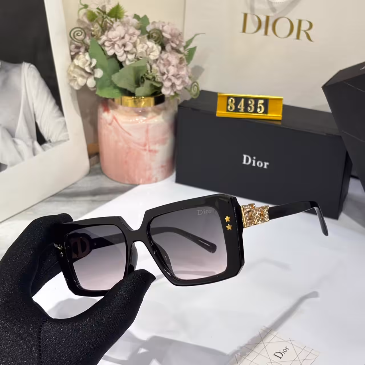 Dior Square CD Square Redish Tint Women’s Sunglass