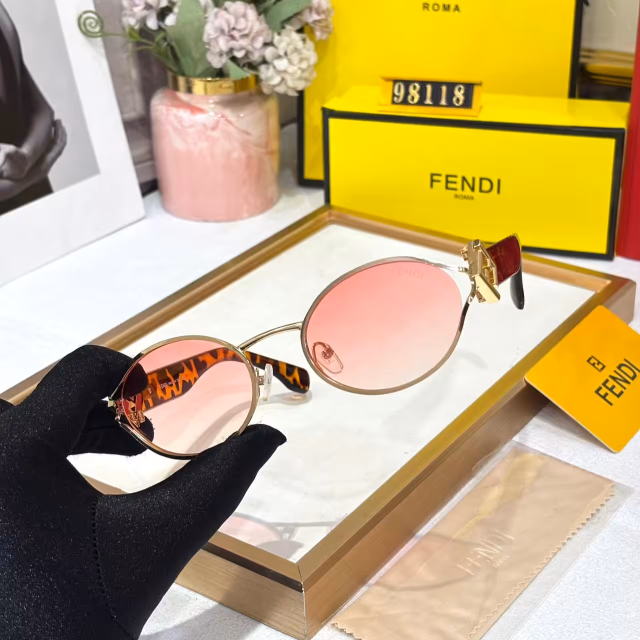 WhatsApp Image 2025-11-03 at 4.12.54 PM Fendi Oval Pink Tint Unisex Sunglass