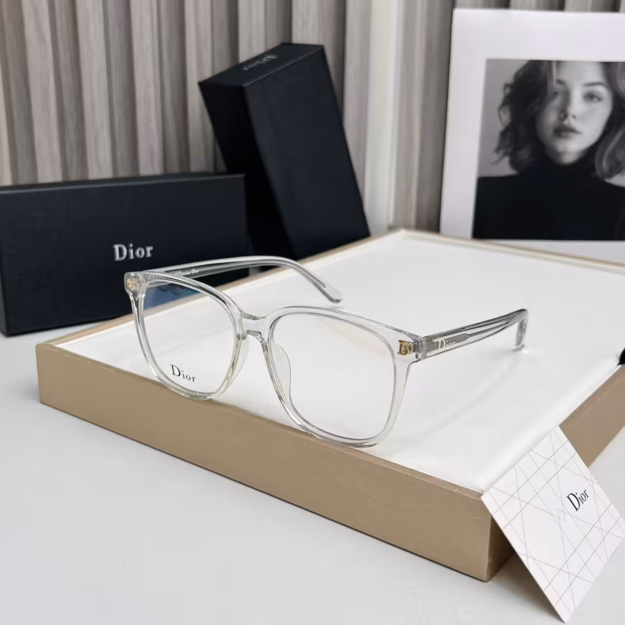 Dior CD Wayfarer Transaprent Frame Premium Unisex Eyeglass