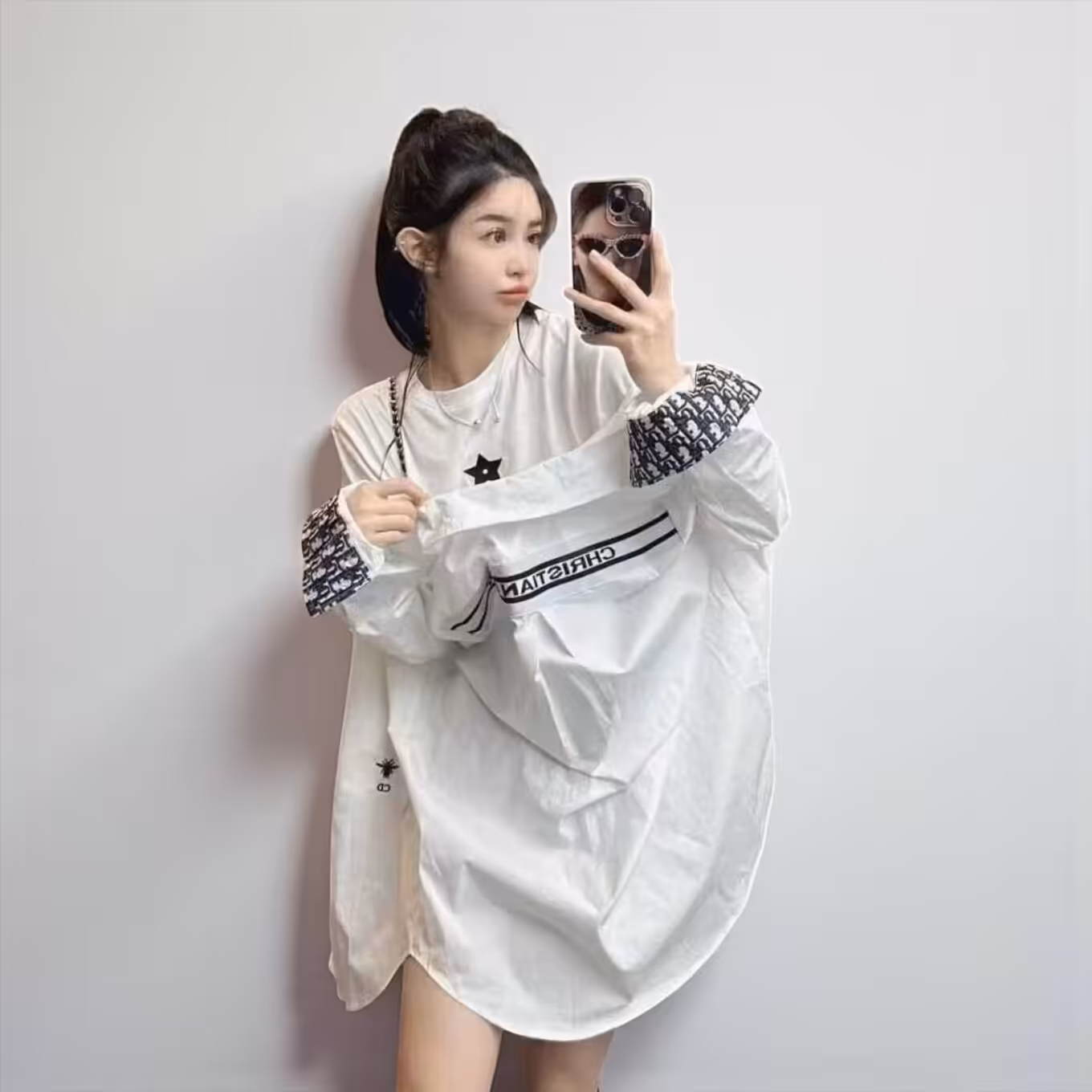 Christian Dior Monogram White Oversized Shirt